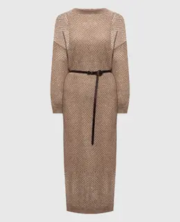 Brunello Cucinelli: Коричневое платье 