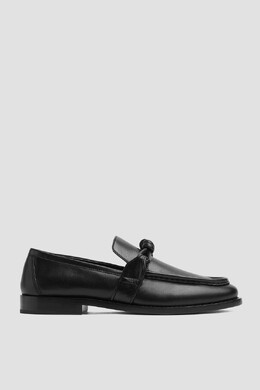 Bottega Veneta: Чёрные лоферы 