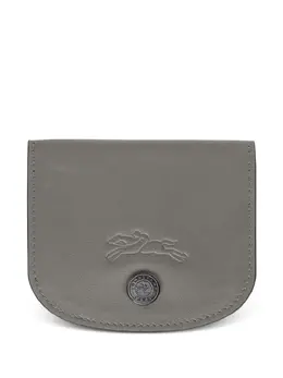 Longchamp: Зелёный картхолдер  Le Pliage