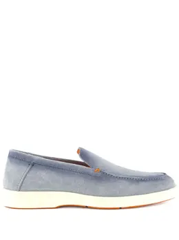 Santoni: Голубые туфли 