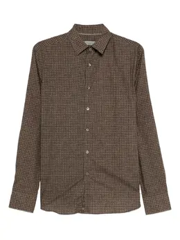 Canali: Коричневая рубашка 