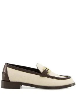 Ferragamo: Бежевые лоферы  Gancini
