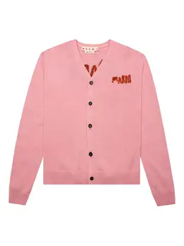Marni: Розовый кардиган 