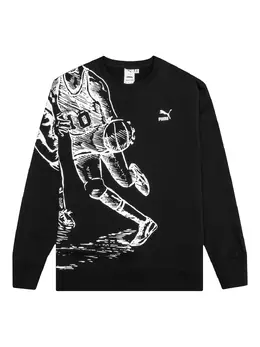 PUMA: Свитер с принтом 