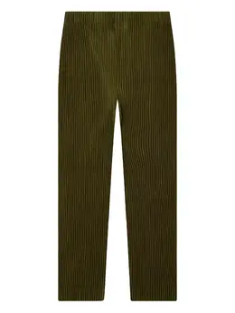 Homme Plissé Issey Miyake: Зелёные брюки 