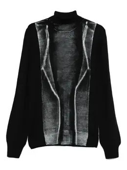MM6 Maison Margiela: Чёрный свитер 