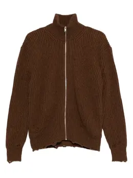 MM6 Maison Margiela: Коричневый кардиган 