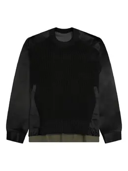 sacai: Чёрный свитшот 