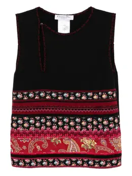 Christian Dior Pre-Owned: Чёрный жилет 