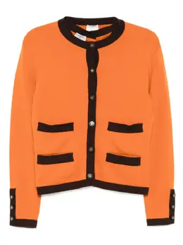 CHANEL Pre-Owned: Оранжевый кардиган 
