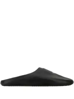 Balenciaga: Чёрные сабо 