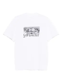 Moncler: Футболка с принтом 