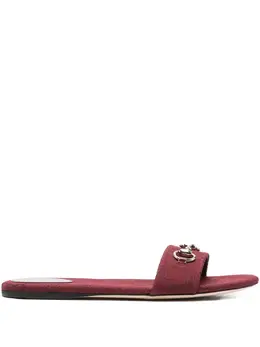 Gucci: Красные сандалии  Horsebit