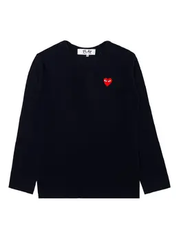 Comme Des Garçons Play: Чёрный свитер  Heart