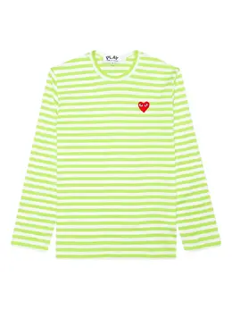 Comme Des Garçons Play: Футболка  Heart в полоску