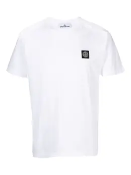Stone Island: Белая футболка  Compass