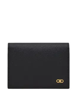 Ferragamo: Чёрный картхолдер  Gancini