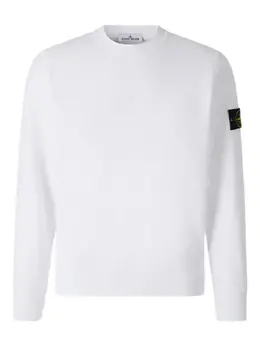 Stone Island: Белый свитер 