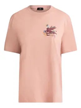 ETRO: Розовая футболка  Pegaso