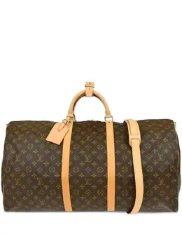 Louis Vuitton Pre-Owned: Коричневая спортивная сумка 