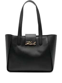 Karl Lagerfeld: Чёрная сумка-шоппер  Signature