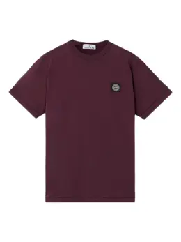 Stone Island: Бордовая футболка  Compass