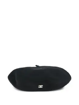 CHANEL Pre-Owned: Чёрная шляпа 