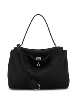 Balenciaga: Чёрная сумка-шоппер 