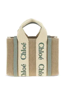 Chloé: Бежевая сумка  Woody