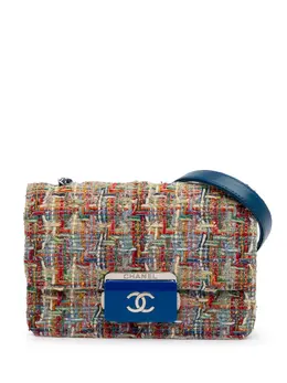 CHANEL Pre-Owned: Голубая сумка через плечо 