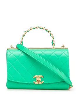 CHANEL Pre-Owned: Зелёная сумка 
