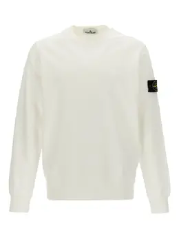 Stone Island: Белый свитшот 
