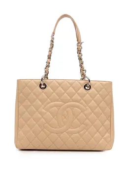 CHANEL Pre-Owned: Коричневая сумка-шоппер 