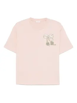 Moncler: Футболка с бантом 