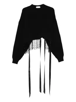 Alberta Ferretti: Свитер бахромой 