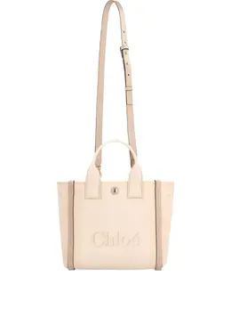 Chloé: Бежевая сумка-шоппер 