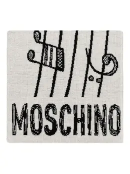 Moschino: Белый шарф  Teddy Bear