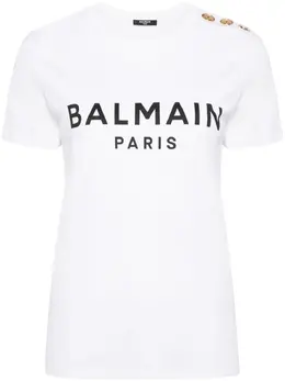 Balmain: Футболка с принтом 