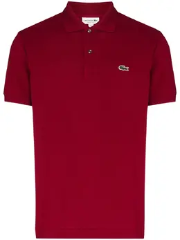 Lacoste: Бордовое поло 