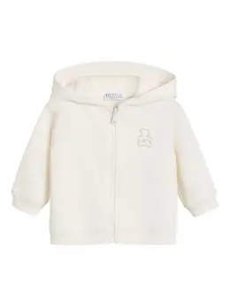 Brunello Cucinelli Kids: Белая толстовка 