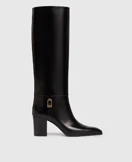 Saint Laurent: Чёрные сапоги 