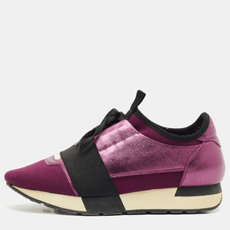 Balenciaga: Фиолетовые кроссовки  Race Runner