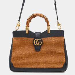 Gucci: Синяя сумка  Bamboo
