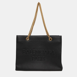 Balenciaga: Чёрная сумка-шоппер  Free