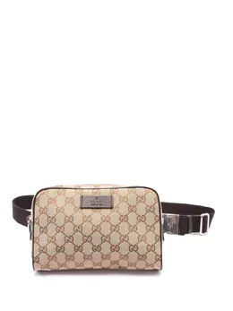 Gucci Pre-Owned: Коричневая поясная сумка 