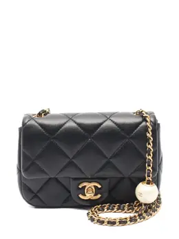 CHANEL Pre-Owned: Чёрная сумка через плечо 