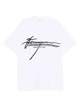 Ferragamo: Белая футболка 