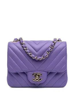 CHANEL Pre-Owned: Фиолетовая сумка через плечо 