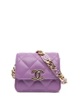 CHANEL Pre-Owned: Фиолетовый картхолдер 