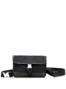Prada Pre-Owned: Чёрная поясная сумка 
